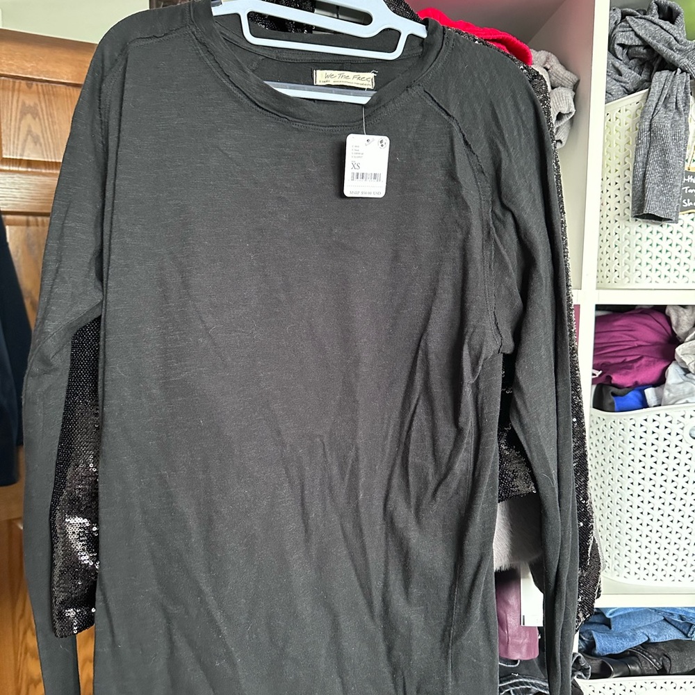 We The Free Black Long Sleeve Tee